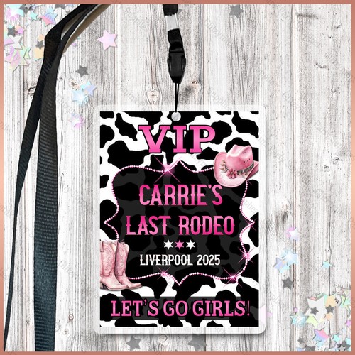 Personalised cowgirl vip - cowgirl, pass